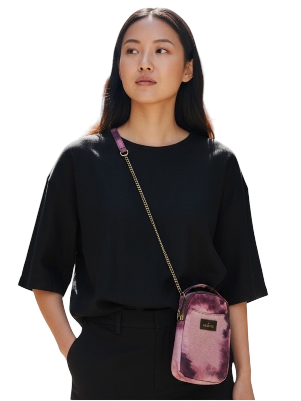 KEDZIE AURA COLLECTION Purple Tie-Dye Top Handle Crossbody Bag NWT